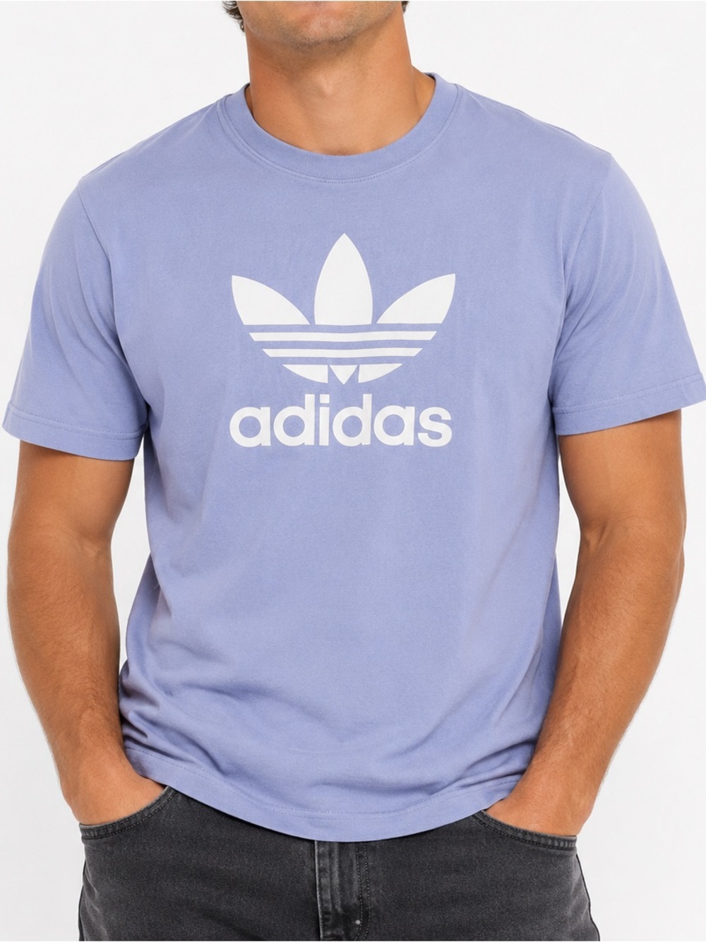 Adidas blue Trefoil T shirt men’s medium